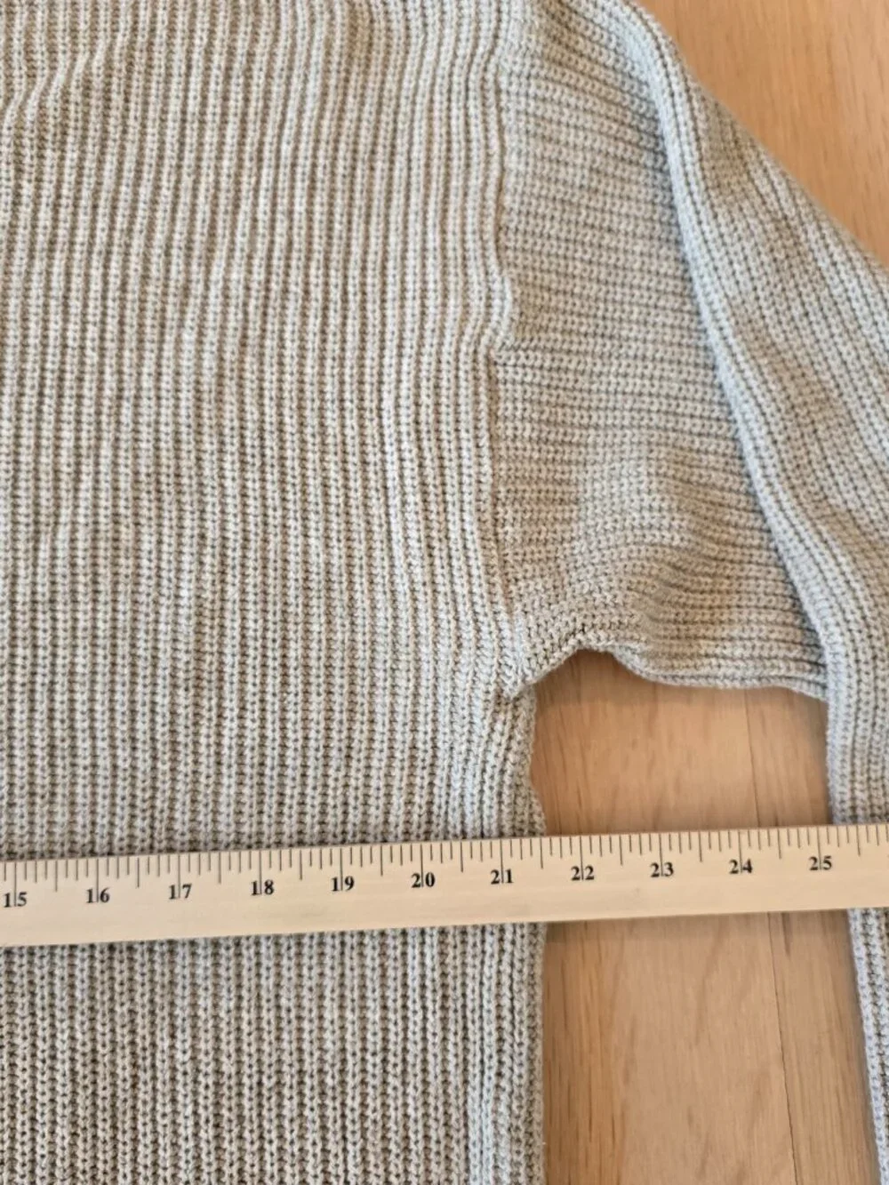 G.H. Bass Men's Large Vintage 100% Cotton Ribbed V-Neck Beige Knit Sweater